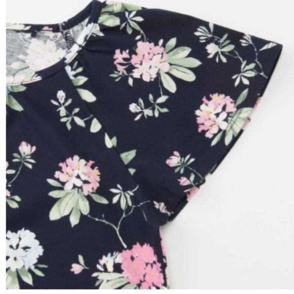 Floral Print Short Sleeve Dress - Picture 2 of 3